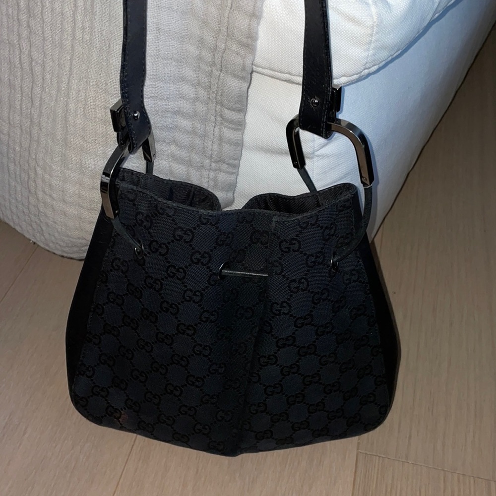 Gucci Drawstring Monogram Hobo Bag - image 2